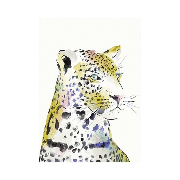 Leopard Watercolour Card