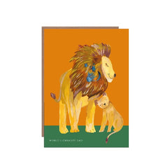 World's Greatest Dad Lion and Son Card