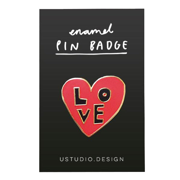 Love Heart Pin Badge