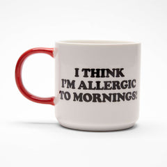 Snoopy Allergic to Mornings Mug