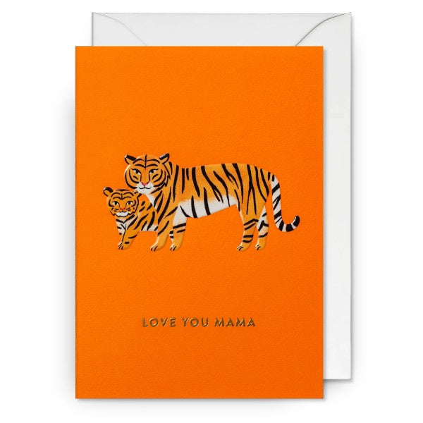 Love You Mama Tiger Card Paper Tiger