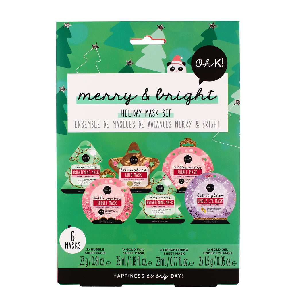 Oh K! Merry And Bright Holiday Mask Set