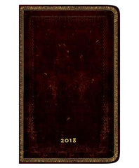 2018 Maxi Week-at-a-Time Black Moroccan Diary