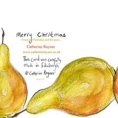 Partridge & Pear Christmas card by Catherine Rayner