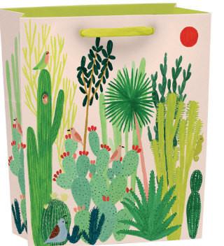 Cactus Medium Pink Gift Bag