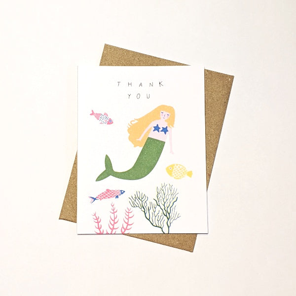 Mermaid Thank You Pack of 8 Cards