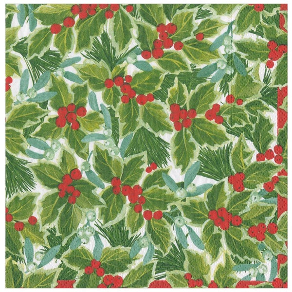 Holly and Mistletoe Napkins