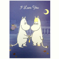 Moomin I Love You Blue Card