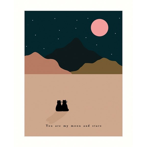Bear Couple You Are my Moon and Stars Card