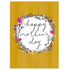 Mother's Day Floral Wreath Card