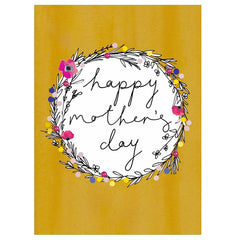 Mother's Day Floral Wreath Card