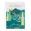 Happy Birthday Mountain Walk Card