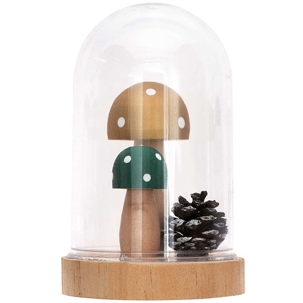 Mushrooms in an Acrylic Dome