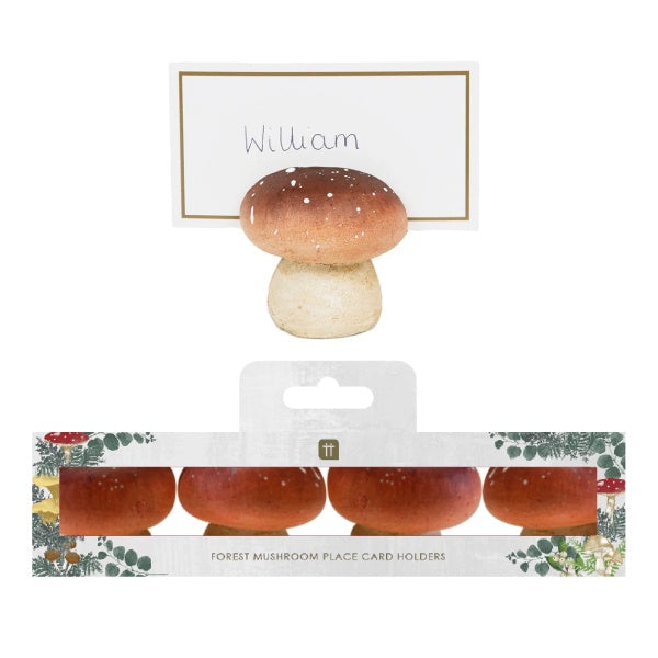 Midnight Forest Mushroom Placecard Holder And Place Cards