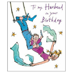 To My Husband Quentin Blake Birthday Card