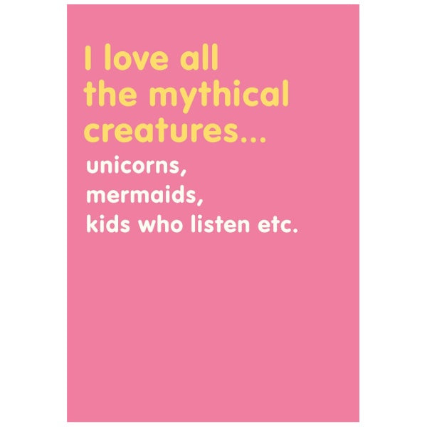 Mythical Creatures Card Paper Tiger