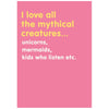 Mythical Creatures Card