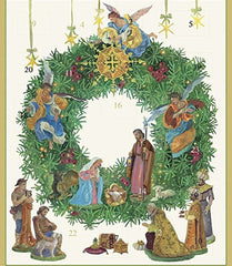 Nativity Wreath Advent Card