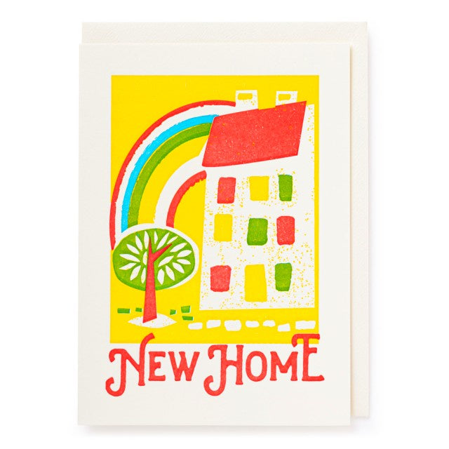 New Home Rainbow House Card