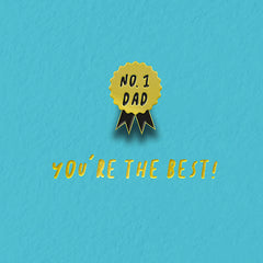 You’re The Best No.1 Dad Pin Badge Card