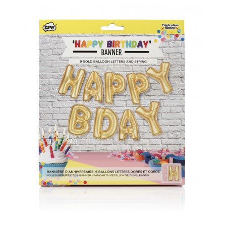 Happy Birthday Foil Banner Balloons