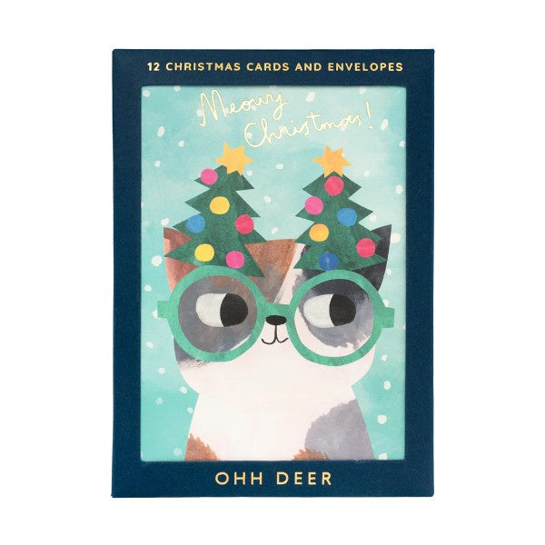 Angela Rozelaar Pack of 12 Christmas Cards - Paper Tiger
