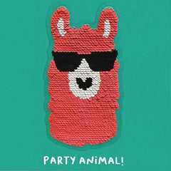 Party Animal Llama Sequin Patch Card