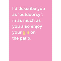 Gin on the Patio Card