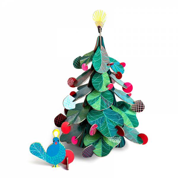 Christmas Tree and Peacock Decoration Small