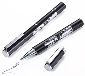 Troika World In Your Hand Black and Silver Rollerball Pen