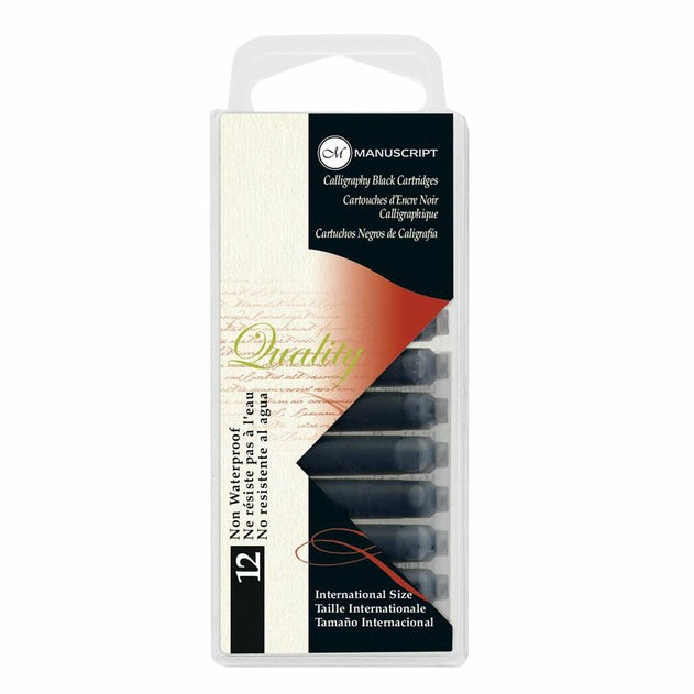 Black Calligraphy Cartridges Pack of 12