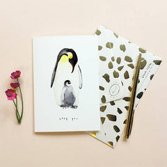 Emperor Penguin Love You Mothers Day Card