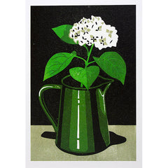 Hydrangea Linocut Card