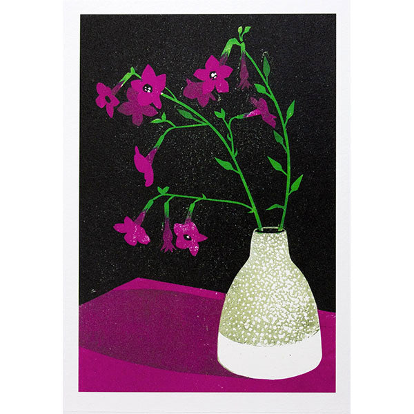Nicotiana Linocut Card