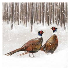 Pheasants In Snow Card Pack