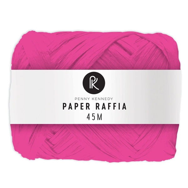 Cerise Pink Paper Raffia 45M