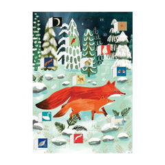 Playful Foxes Advent Card