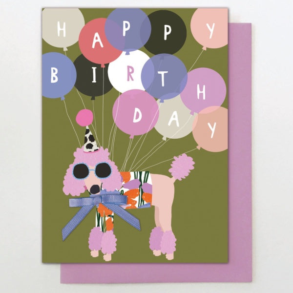 Happy Birthday Poodle Card