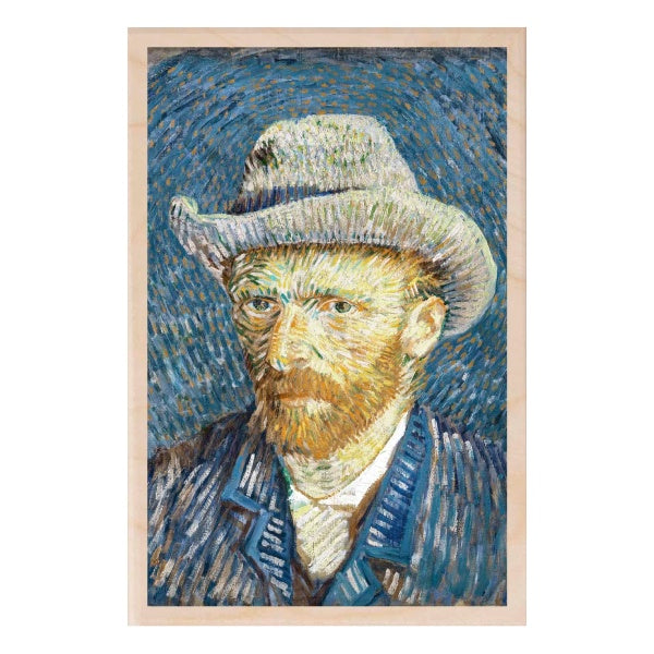 Van Gogh Self Portrait Wooden Postcard