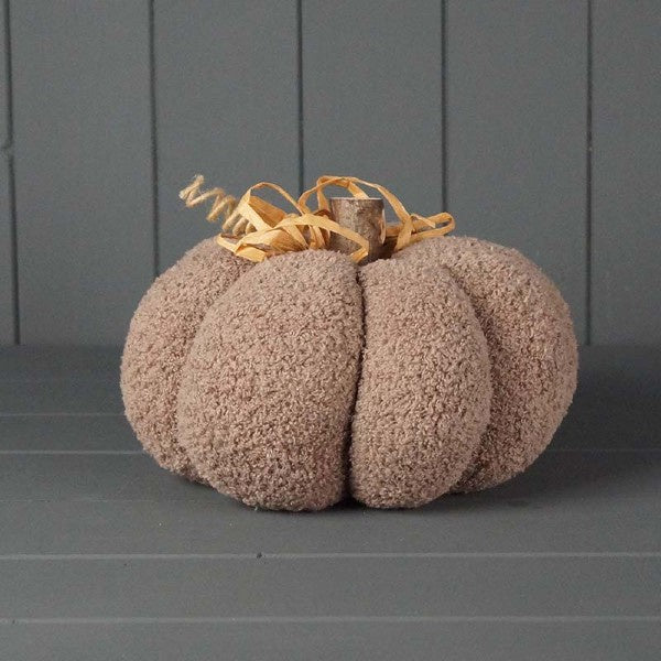 Brown Fabric Pumpkin Large