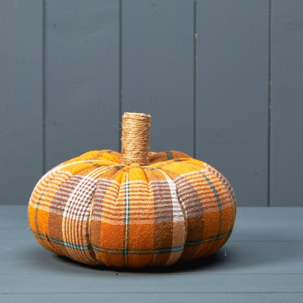 Tartan Fabric Pumpkin