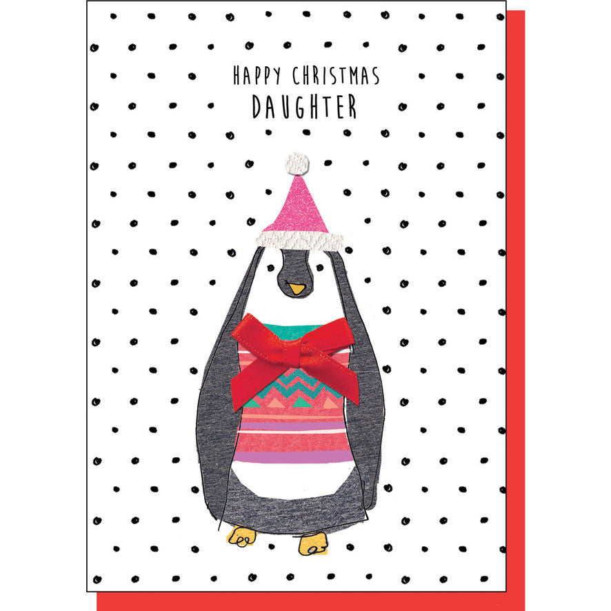 Christmas Penguin Daughter Card