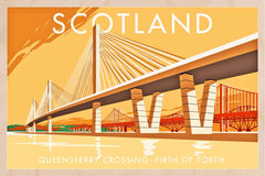 Queensferry Crossing Wooden Postcard