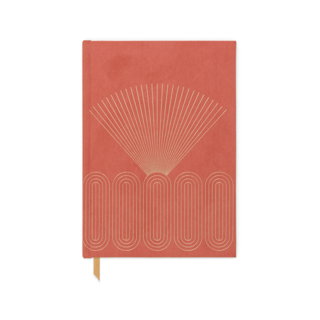 Terracotta Suede Hardback Notebook