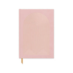 Dusky Pink Suede Hardback Notebook