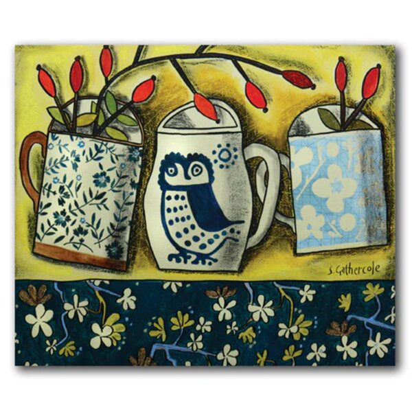 Autumn Owl Mug Mixed Media Card