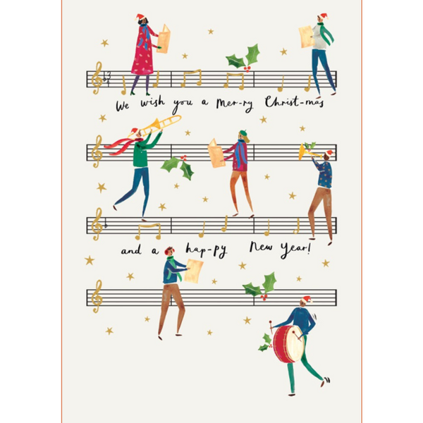 Sheet Music Christmas Christmas Card