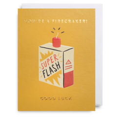 You're A Firecracker Good Luck Card by Ruby Taylor