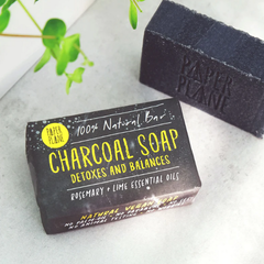Charcoal 100% Natural Rosemary and Lime Soap Bar