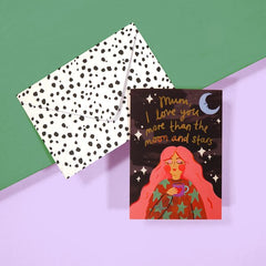 Mum Moon & Starts Mother's Day Card